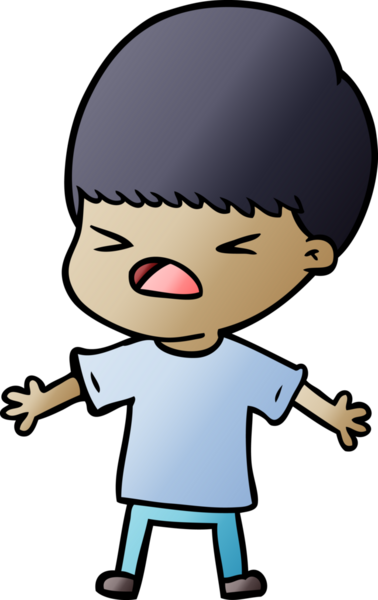 Çizgi film bir insan tarafından çizilmiş stresli adam