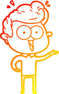 Bir insan tarafından çizilmiş çizgi film karakteri çizimi.