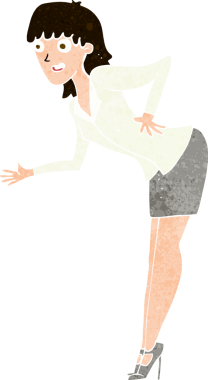 Bir insan tarafından çizilmiş bir karikatür işkadını