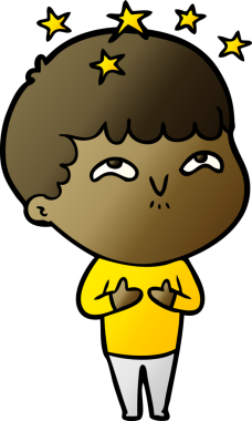 çizgi film bir insan tarafından çizilmiş hayret verici çocuk.