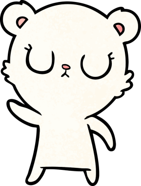 Bir insan tarafından çizilmiş kutup ayısı karikatürü