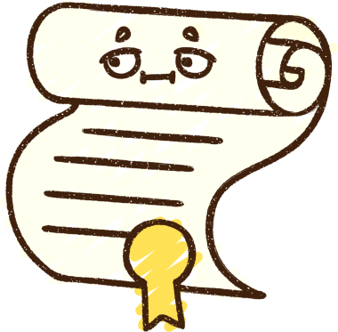 Bir insan tarafından çizilmiş Sertifika Tebeşiri