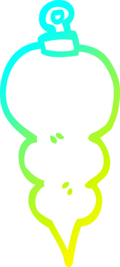 Bir insan tarafından çizilmiş bir çizgi filmin soğuk gradyan çizimi