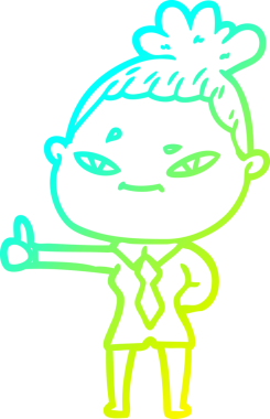 Bir insan tarafından çizilmiş bir karikatür kadın çizimi.