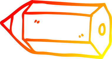 Bir insan tarafından çizilmiş karikatür renkli bir kalemin sıcak çizgi çizimi