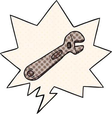 Bir insan tarafından çizilmiş çizgi roman tarzında konuşma balonu olan çizgi film anahtarı