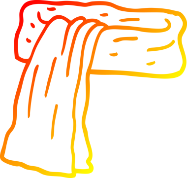 Bir insan tarafından çizilmiş karikatür eşarbının sıcak gradyan çizimi