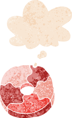 Düşünce baloncuklu çizgi film bisküvisi grunge sıkıntılı retro dokuma tarzı bir insan tarafından çizilmiş