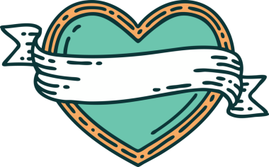 Bir insan tarafından çizilmiş kalp ve bayrağın ikonik dövme şekli