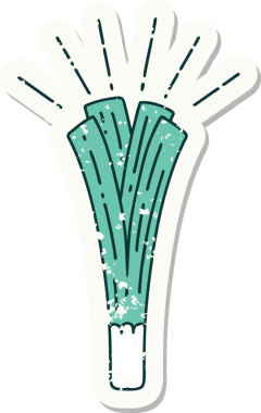 Bir insan tarafından çizilmiş eski bir dövme çıkartması.