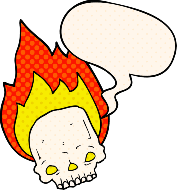 Bir insan tarafından çizilmiş, çizgi roman tarzında konuşma baloncuğu olan korkunç bir çizgi film.