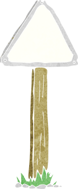 Bir insan tarafından çizilmiş çizgi film levhası.