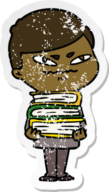 Bir insan tarafından çizilmiş kızgın bir adamın sıkıntılı çıkartması.