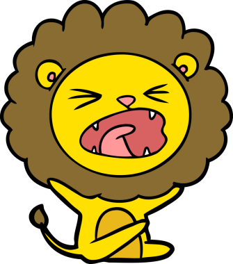 Bir insan tarafından çizilen aslan öfke nöbeti.