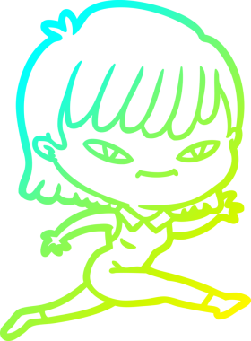 Bir insan tarafından çizilmiş bir karikatür kadın çizimi.