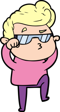 Bir insan tarafından çizilmiş havalı bir çizgi film.