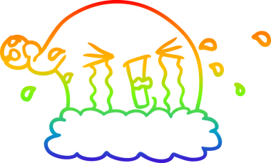 gökkuşağı gradyan çizimi bir insan tarafından çizilmiş bir çizgi noel şapkası