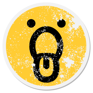 Bir insan tarafından çizilmiş soluyan yüz çemberi.