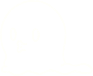 Bir insan tarafından çizilmiş şirin Hayalet Tebeşiri