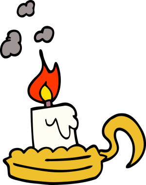 Bir insan tarafından çizilmiş mum karalaması.