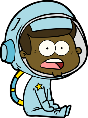 Karikatür bir insan tarafından çizilen astronotu şaşırttı.