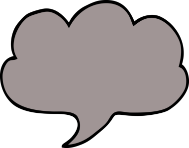 bir insan tarafından çizilmiş karalama ifade kabarcığı