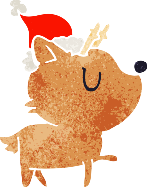 Bir insan tarafından çizilmiş Kawaii geyiğinin eski bir karikatürü.