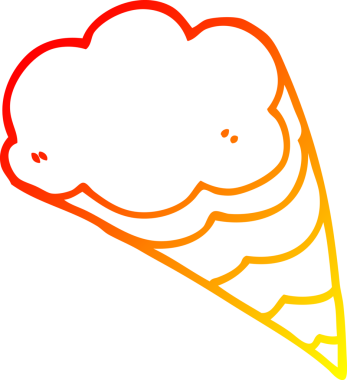 Bir insan tarafından çizilmiş karikatür desenli bulutun sıcak çizgi çizimi