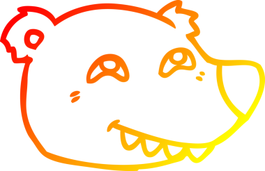 Bir insan tarafından çizilmiş bir kutup ayısının sıcak çizgi çizimi