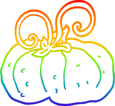 gökkuşağı gradyan çizgi çizimi bir insan tarafından çizilmiş kış kabağı