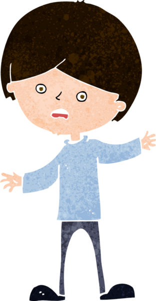 Bir insan tarafından çizilmiş mutsuz çocuk çizgi filmi.