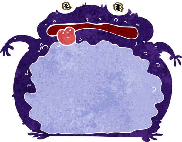 Bir insan tarafından çizilmiş komik bir kurbağa.