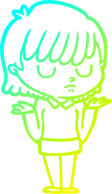 Bir insan tarafından çizilmiş bir karikatür kadın çizimi.