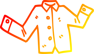 Bir insan tarafından çizilmiş bir iş gömleğinin sıcak çizgi çizimi