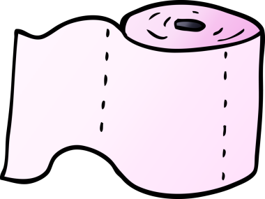 Bir insan tarafından çizilmiş tuvalet kağıdı karalaması.