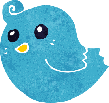 Bir insan tarafından çizilmiş çizgi film kuşu.