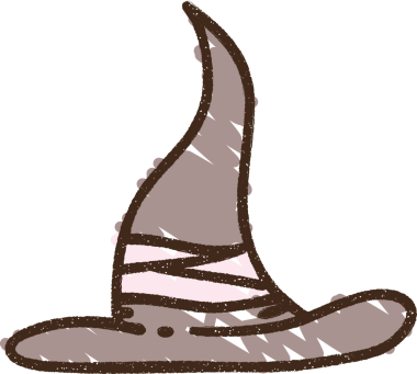 Bir insan tarafından çizilen Cadı Şapkası Tebeşiri