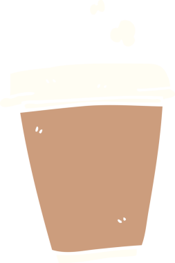 Bir insan tarafından çizilmiş karalama kahve fincanı.