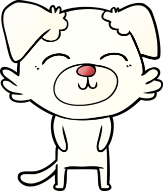 Bir insan tarafından çizilmiş çizgi film köpeği.