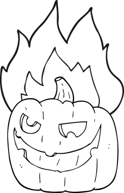 Bir insan tarafından çizilmiş cadılar bayramı balkabağı resmi.