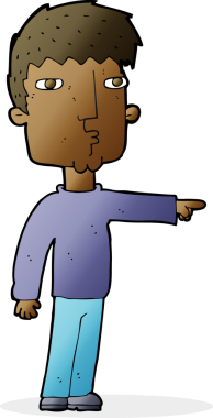 Bir insan tarafından çizilmiş çizgi filmdeki adam.