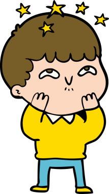 çizgi film bir insan tarafından çizilmiş hayret verici çocuk.