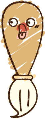 Bir insan tarafından çizilmiş Boya Fırçası Tebeşiri