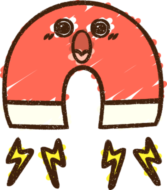 Bir insan tarafından çizilen mıknatıs tebeşiri