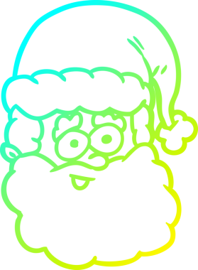 Bir insanın çizdiği Noel Baba 'nın soğuk gradyan çizgisi.