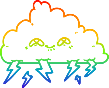 Bir insan tarafından çizilmiş gökkuşağı gradyanı çizimi