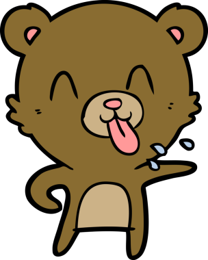 Bir insan tarafından çizilmiş bir çizgi film karakteri.