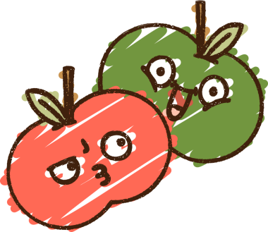 Bir insan tarafından çizilmiş elma tebeşiri