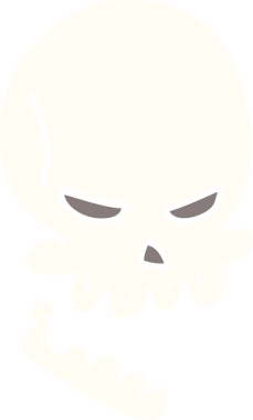 Bir insan tarafından çizilmiş cadılar bayramı kafatası karalaması.