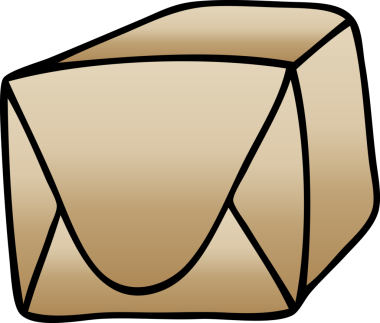 bir insan tarafından çizilmiş garip gölgelenmiş kahverengi karikatür paketi